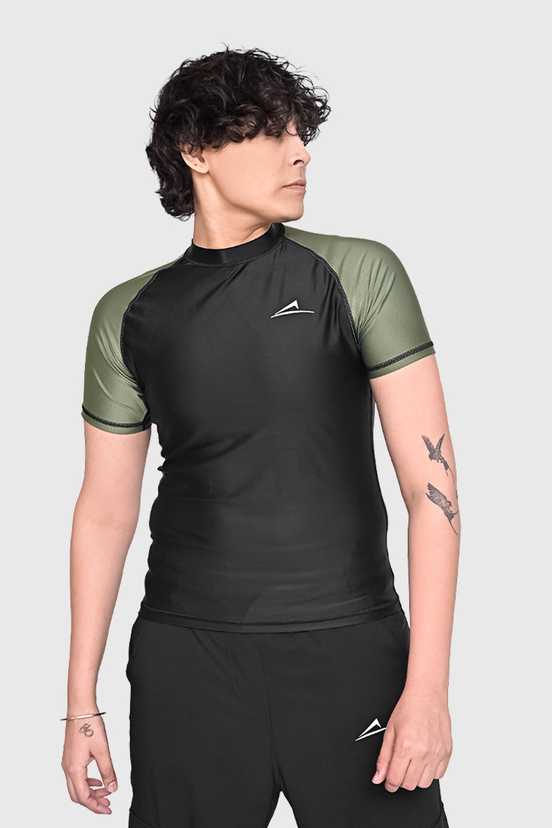 Shadow Olive Raglan Tee