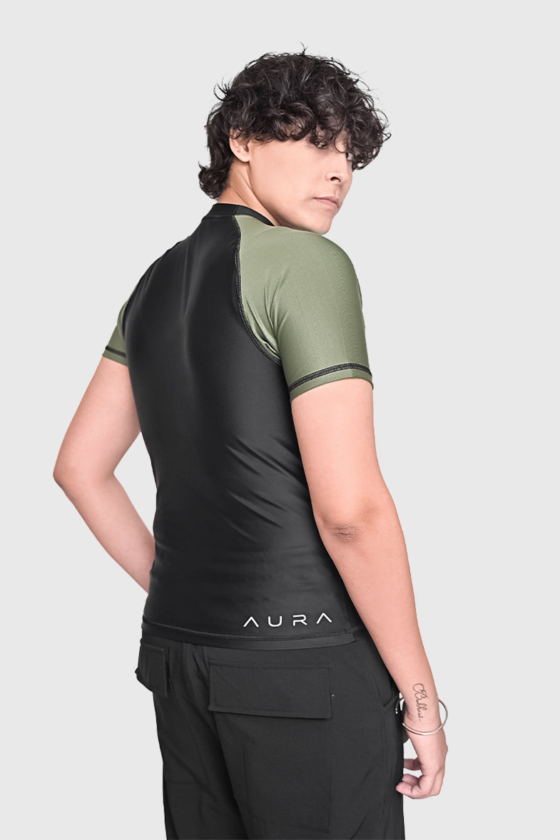 Shadow Olive Raglan Tee