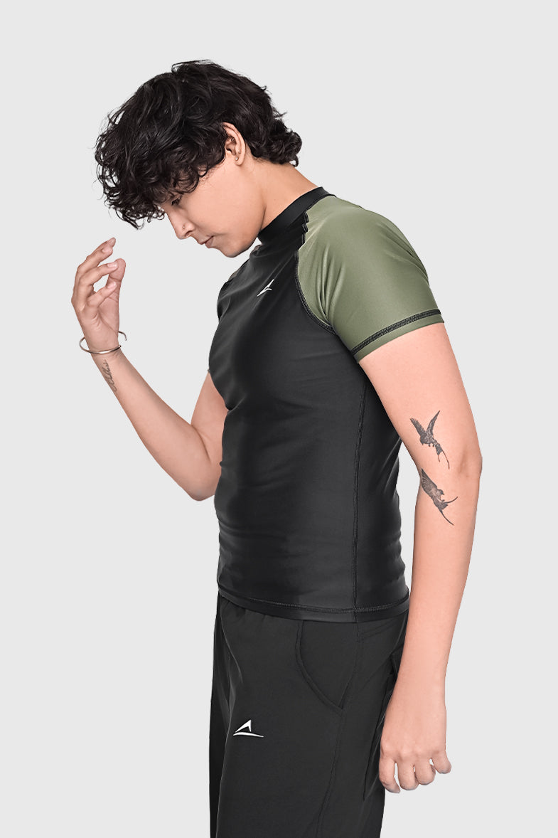 Shadow Olive Raglan Tee